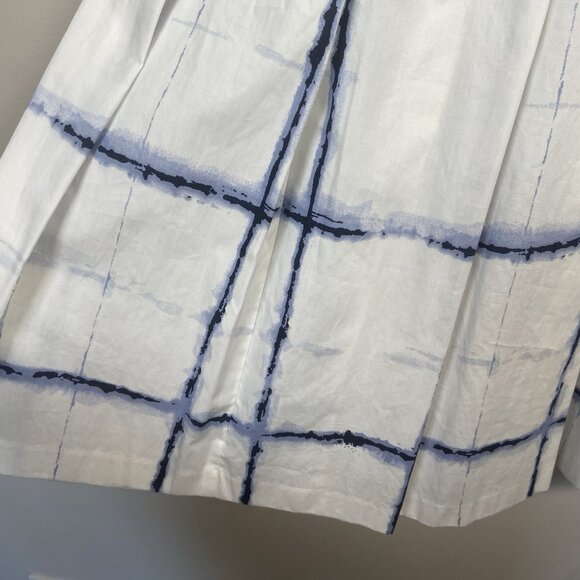 Pendleton Sleeveless A-line Dress Size 12 White Blue Plaid Check Pleated NWT - Picture 6 of 9